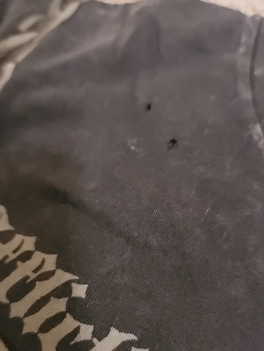 Affliction Studded Men's Medium Black Shirt 2 small holes - Picture 8 of 9